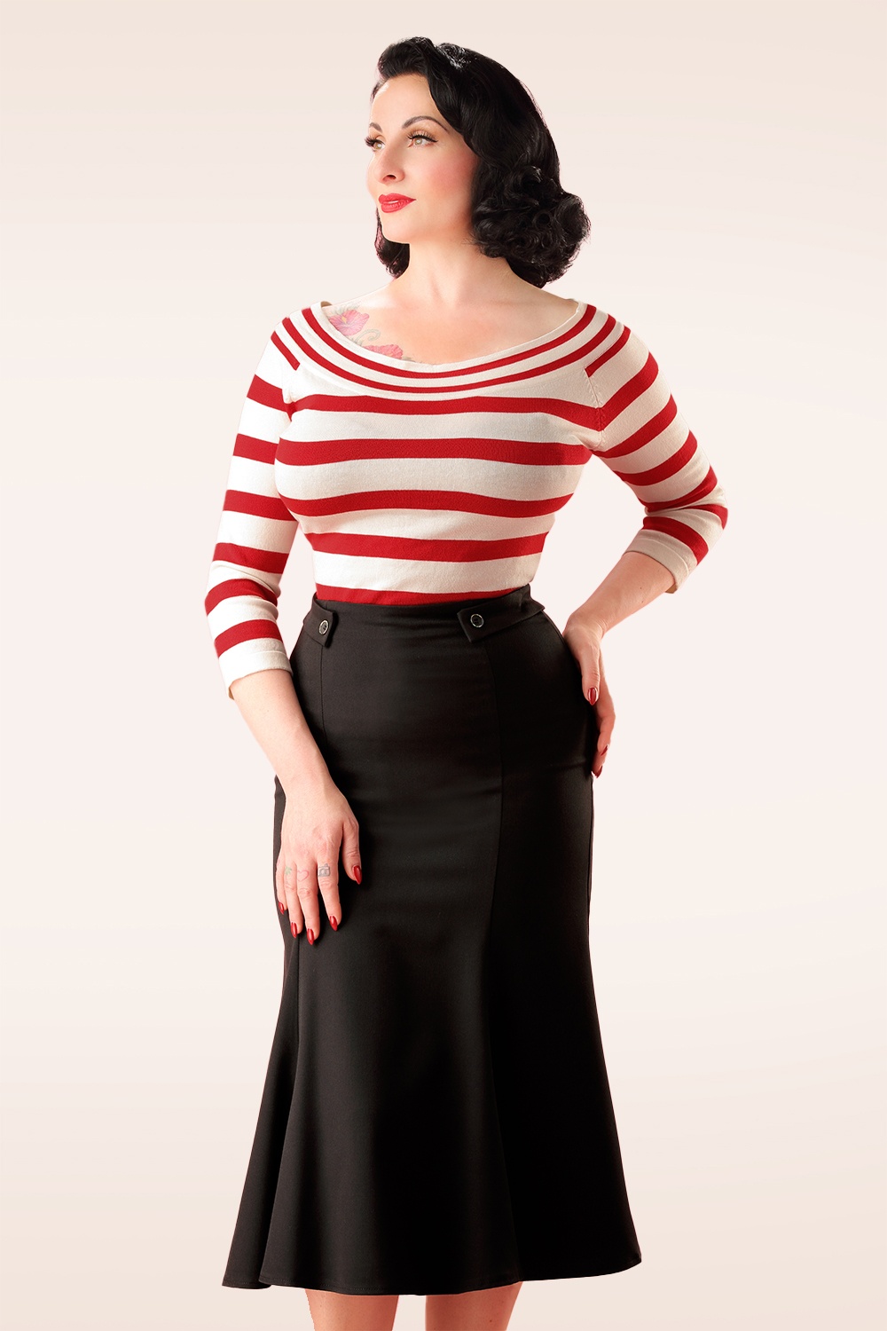 Banned Retro - Elegantie rok in zwart