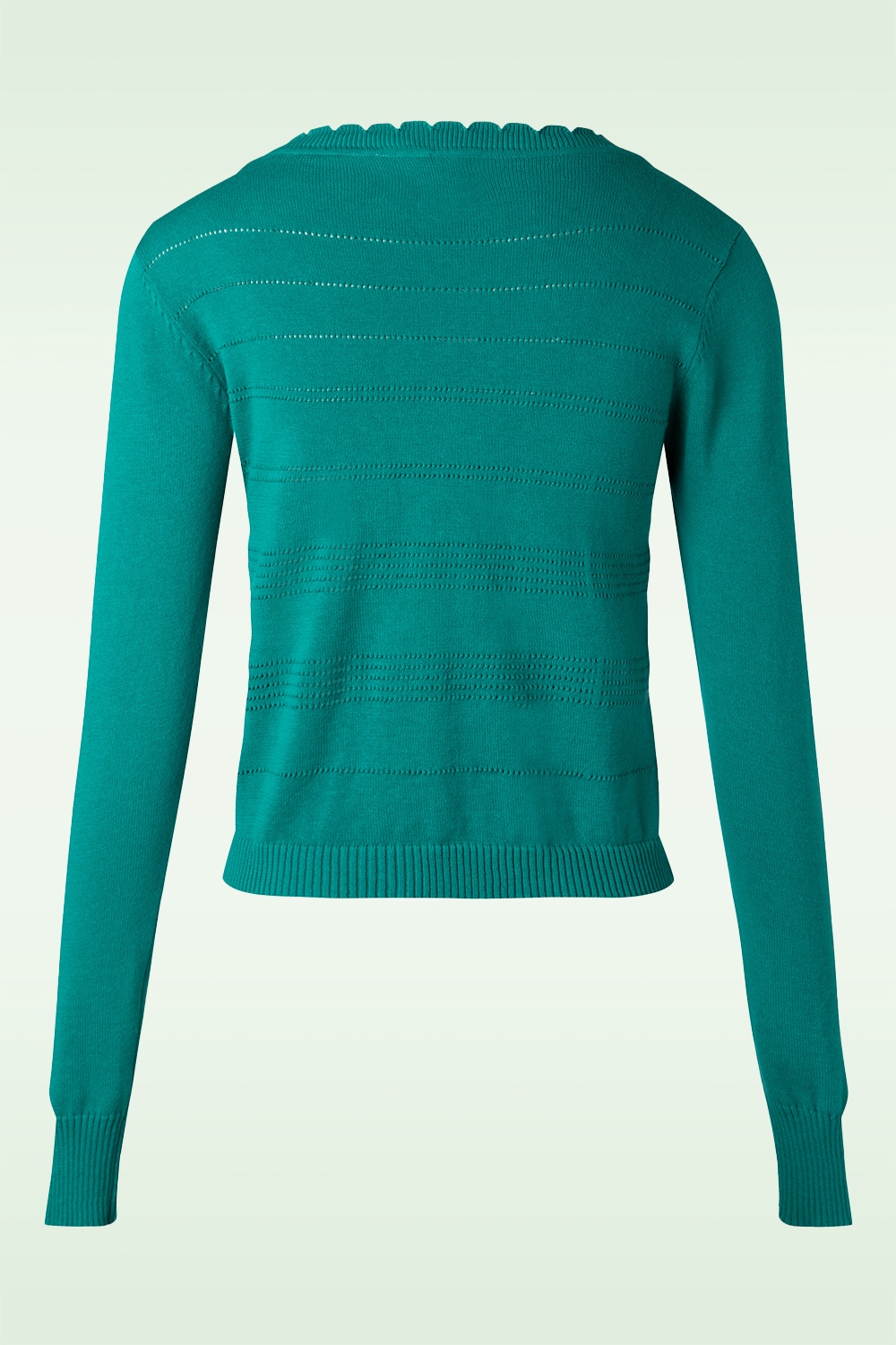 Banned Retro - Pointelle vest in aquablauw 2