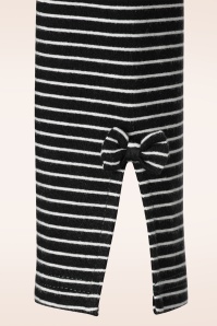 Banned Retro - Simply stripe top in zwart 3