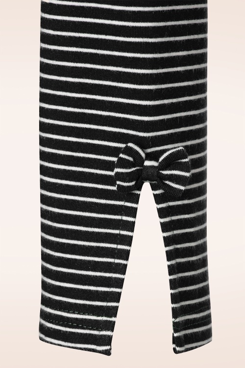 Banned Retro - Simply stripe top in zwart 3