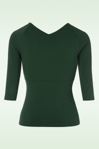 Banned Retro - Bettytop in donkergroen 2