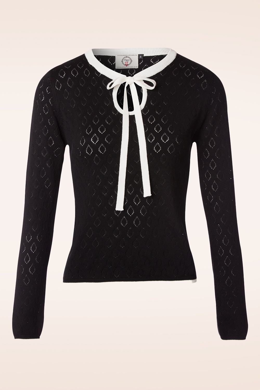 Banned Retro - First Love gebreide top in zwart