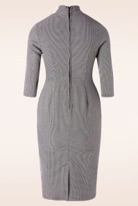 Banned Retro - Betty Means zakelijke penciljurk in grijs pied-de-poule-motief 4