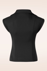Banned Retro - Dream Master blouse met korte mouwen in zwart 2