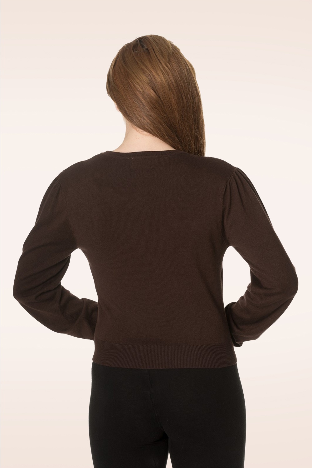 Banned Retro - Little Luxury cardigan in bruin 2