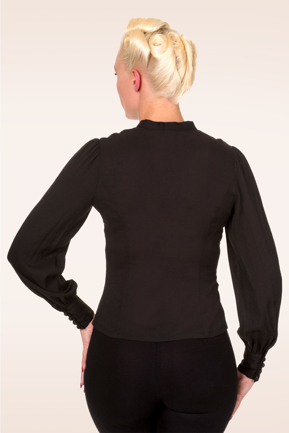 Banned Retro - Bright Side Blouse in zwart 2