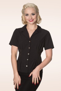 Banned Retro - Roselle Blouse in zwart