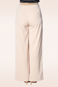 Banned Retro - On The Nile Palazzo-broek in crème 3