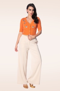 Banned Retro - On The Nile Palazzo-broek in crème