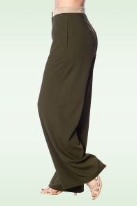 Banned Retro - On The Nile Palazzo-broek in kaki 2