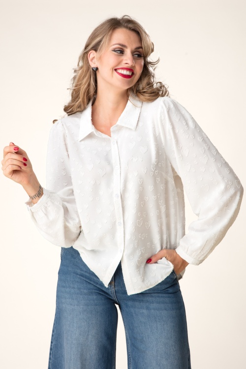 Smashed Lemon - Love Me Now blouse in wit