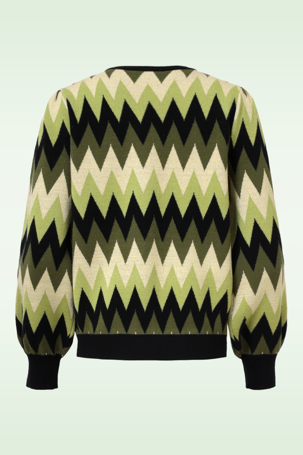 Smashed Lemon - Katie gebreide trui in zand en legergroen 4