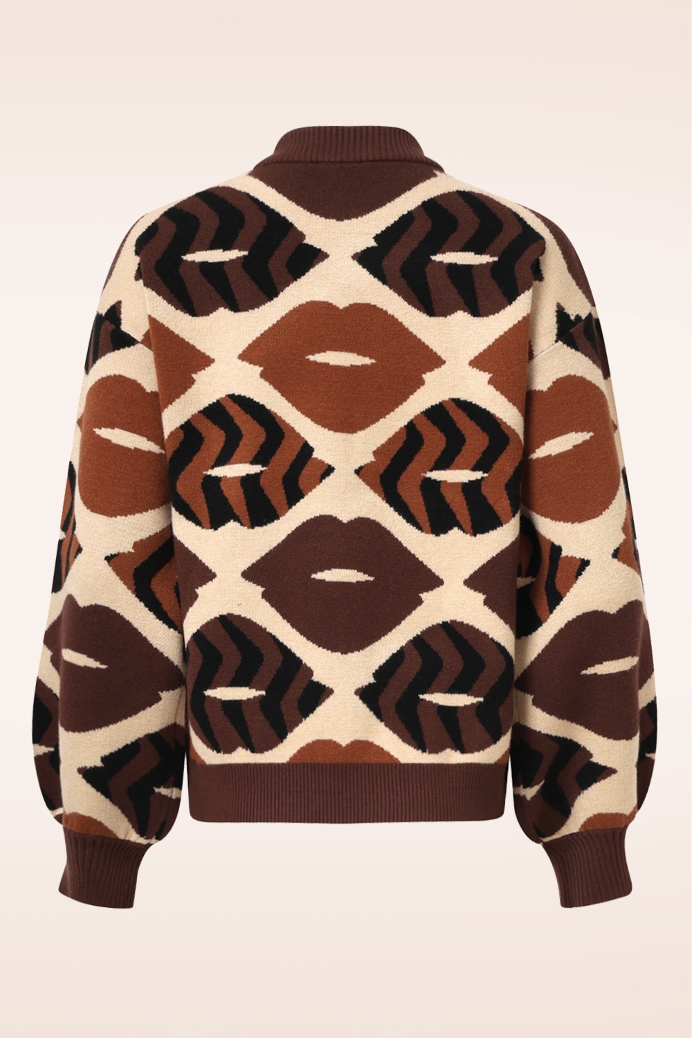 Smashed Lemon - Holly Lips trui in bruin 5