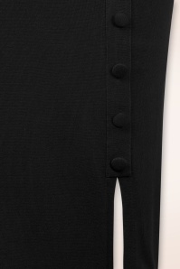 Smashed Lemon - Nela gebreide maxi jurk in zwart 3