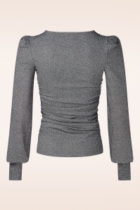 Vintage Chic for Topvintage - Topvintage Exclusive ~ Midnight Glitz top in zilver 3