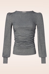 Vintage Chic for Topvintage - Topvintage Exclusive ~ Midnight Glitz top in zilver