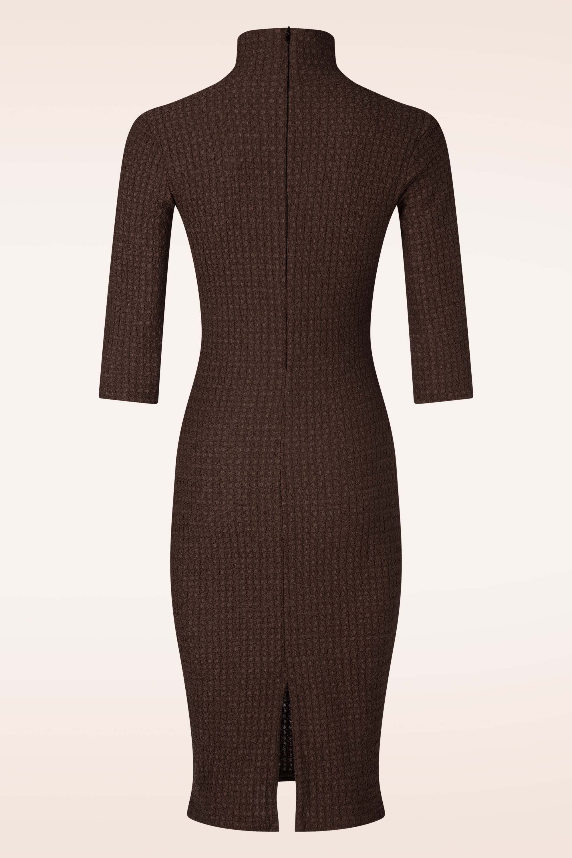 Vintage Chic for Topvintage - Topvintage Exclusive ~ Josie pencil jurk in chocolade 3