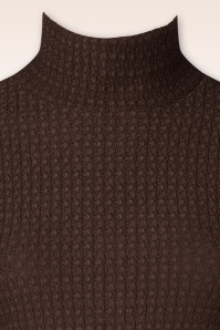 Vintage Chic for Topvintage - Topvintage Exclusive ~ Josie pencil jurk in chocolade 2