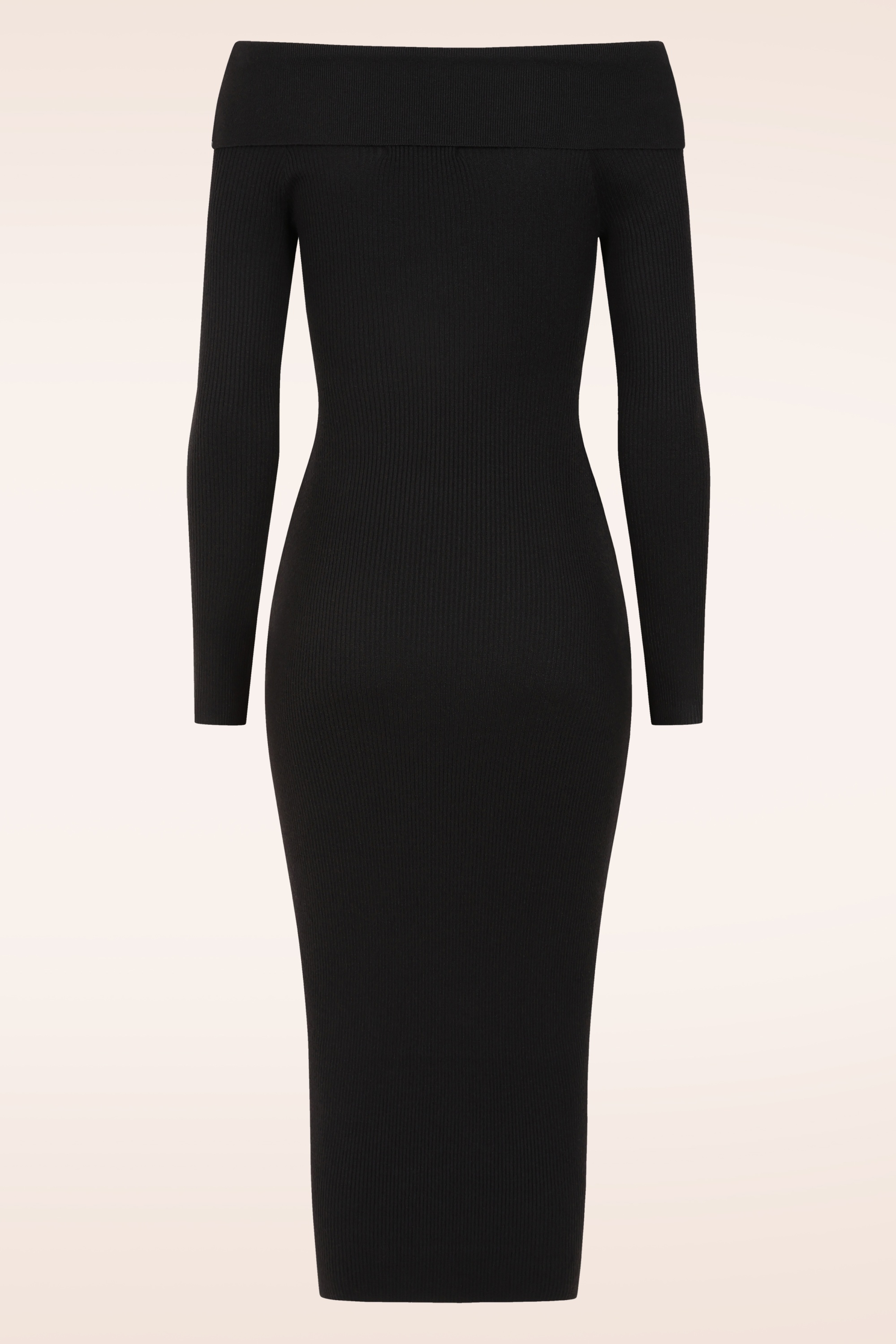 Glamorous - Serena gebreide midi jurk in zwart 6