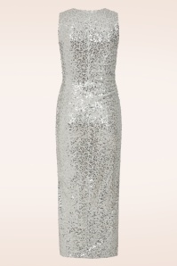 Glamorous - Moonlight Glam maxi jurk in zilver 6