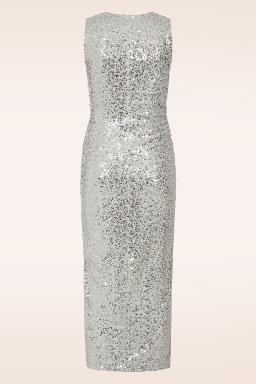 Glamorous - Moonlight Glam maxi jurk in zilver 6