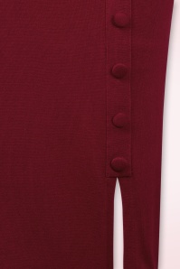 Smashed Lemon - Nela Maxi gebreide jurk in bordeauxrood 6