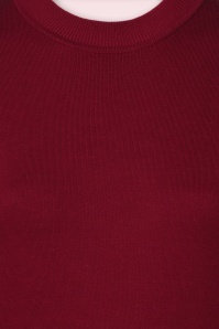 Smashed Lemon - Nela Maxi gebreide jurk in bordeauxrood 4
