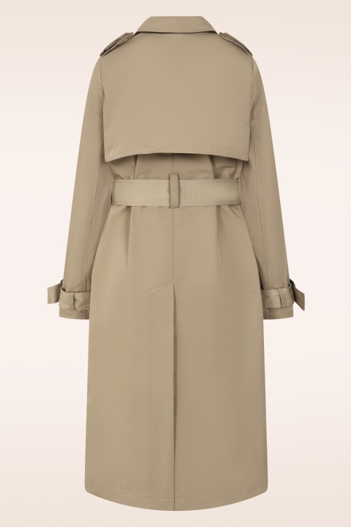 Glamorous - Soft Command trenchcoat in donker taupe 8