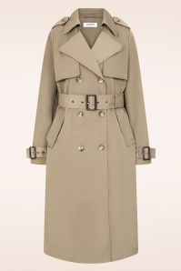 Glamorous - Soft Command trenchcoat in donker taupe