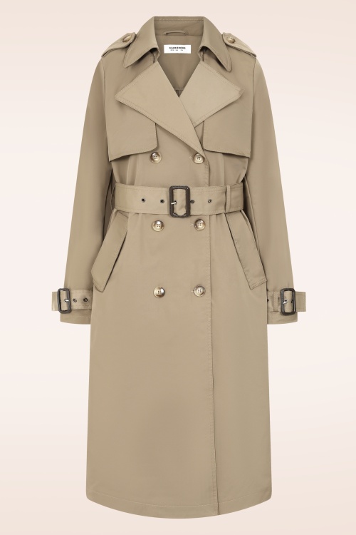 Glamorous - Soft Command trenchcoat in donker taupe