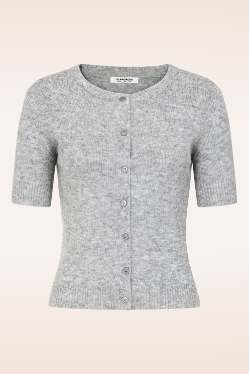 Glamorous - Stone Sugar gebreid vestje in grijs 2