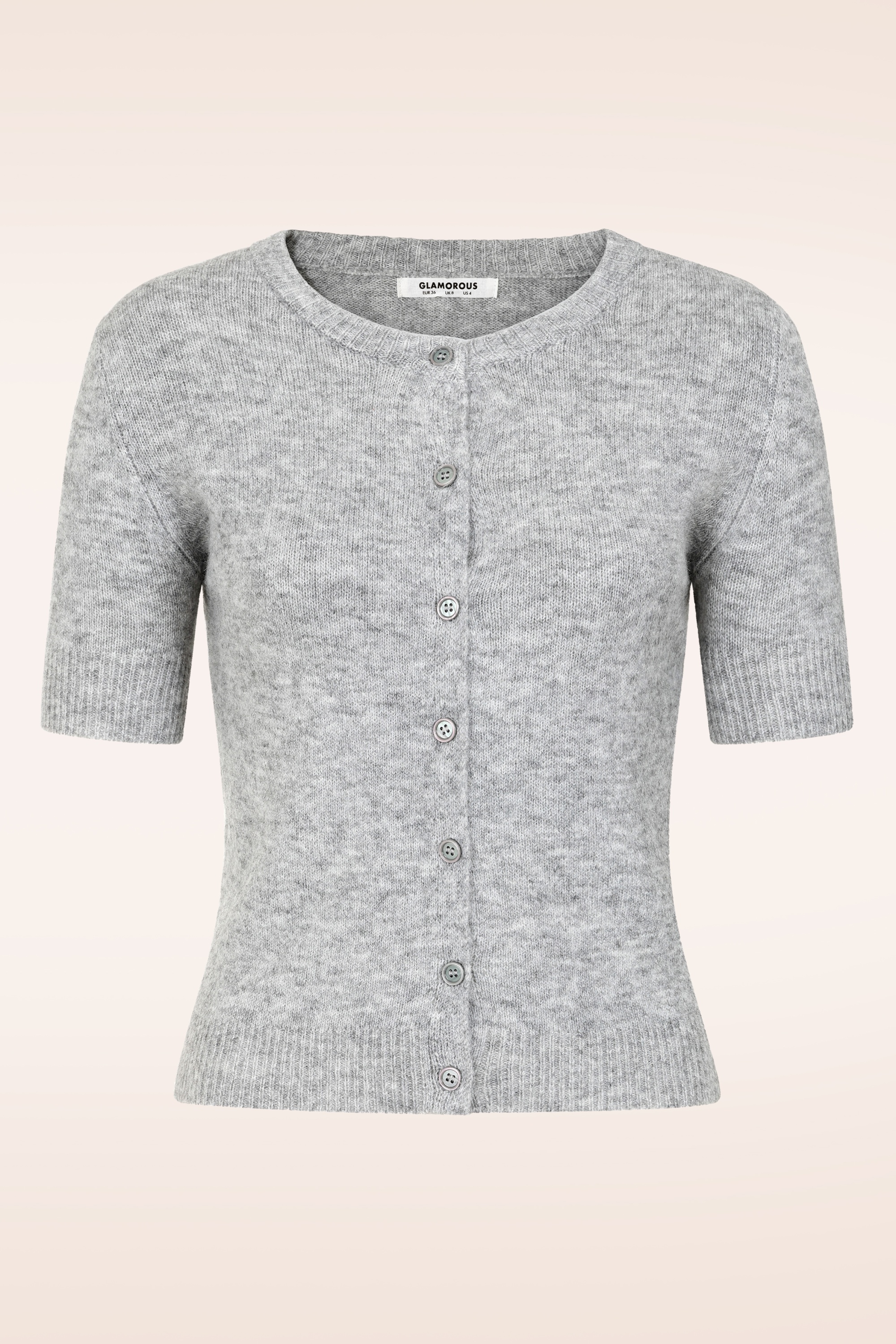 Glamorous - Stone Sugar gebreid vestje in grijs 2