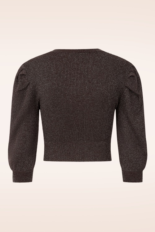 Glamorous - Cocoa Glint gebreid truitje in bruin 6