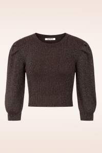 Glamorous - Cocoa Glint gebreid truitje in bruin 2