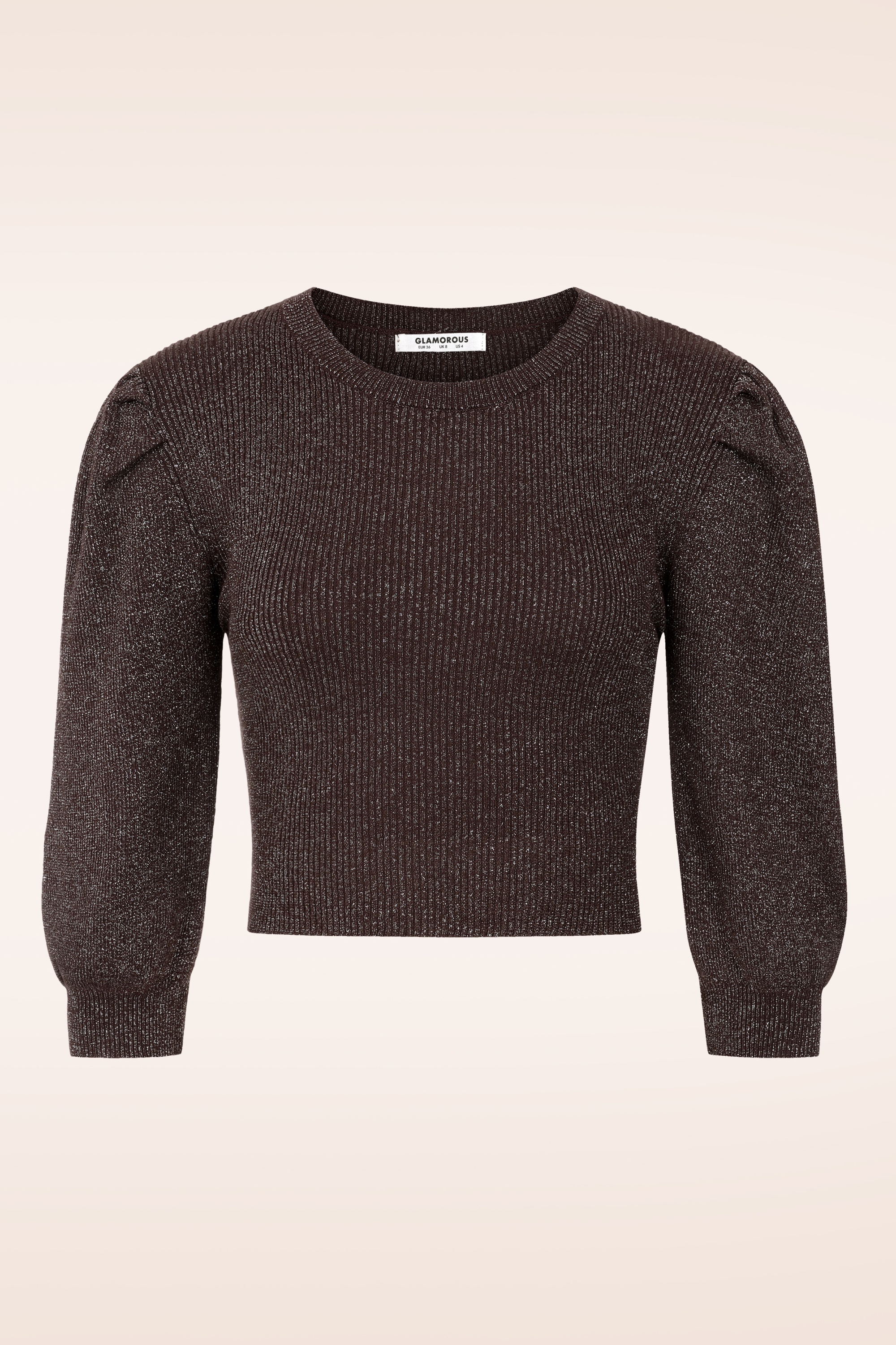 Glamorous - Cocoa Glint gebreid truitje in bruin 2
