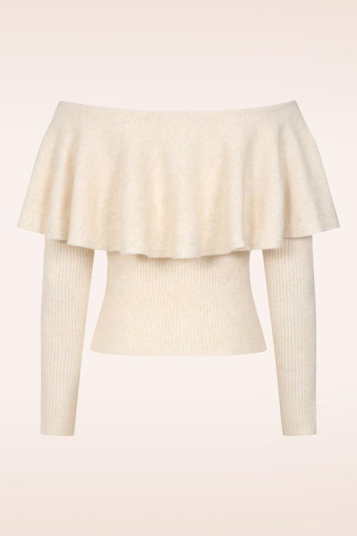 Glamorous - Cream Crush gebreide top in crème 6