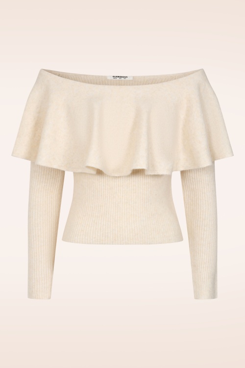 Glamorous - Cream Crush gebreide top in crème 2