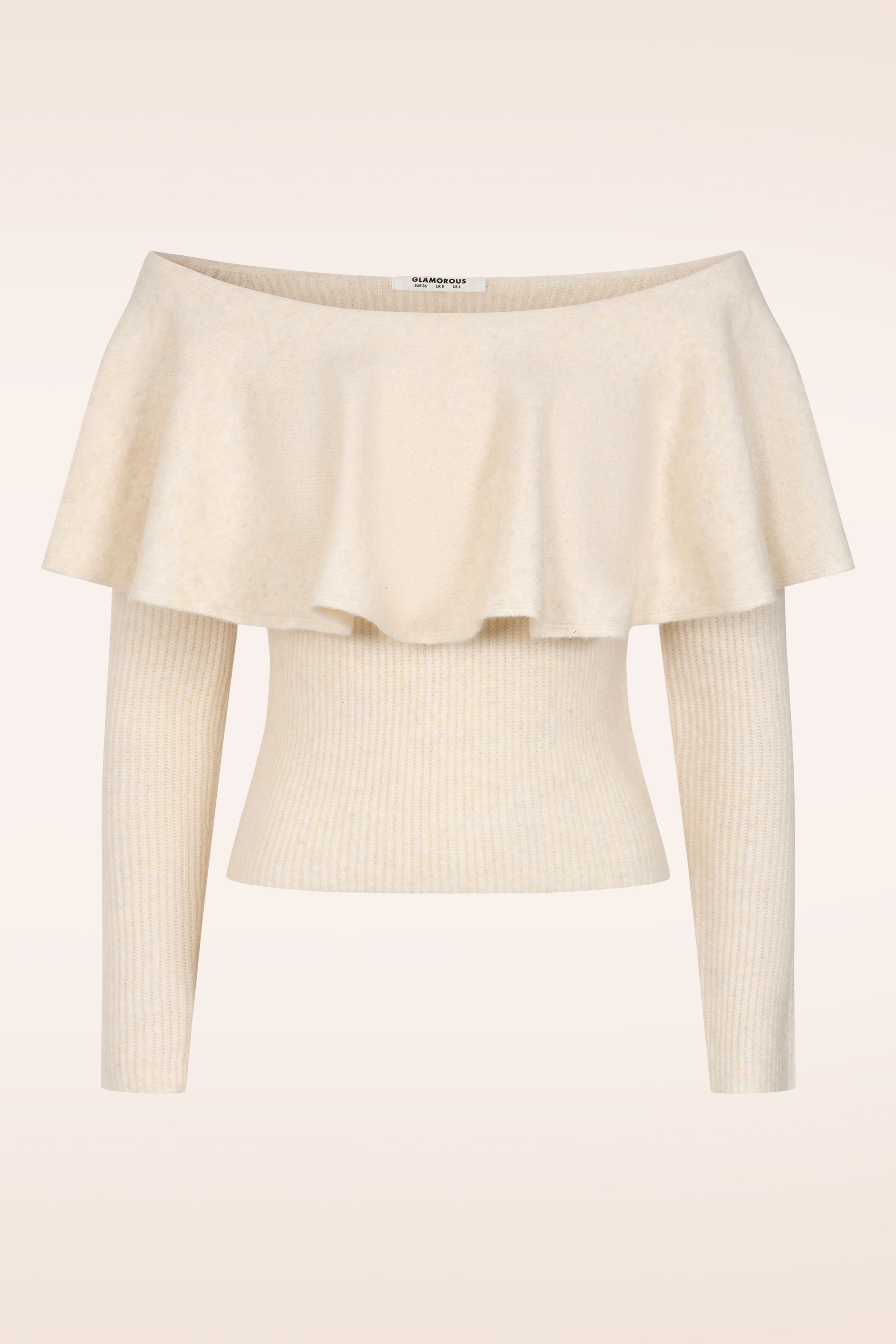 Glamorous - Cream Crush gebreide top in crème 2