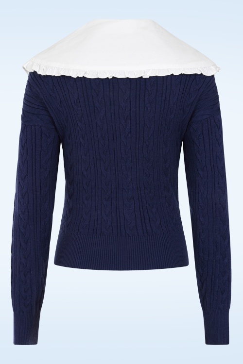 Glamorous - The Peppy Collar cardigan in navy 3