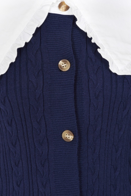 Glamorous - The Peppy Collar cardigan in navy 2