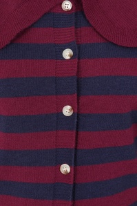 Glamorous - Sally gestreepte cardigan in bordeaux en marineblauw 2