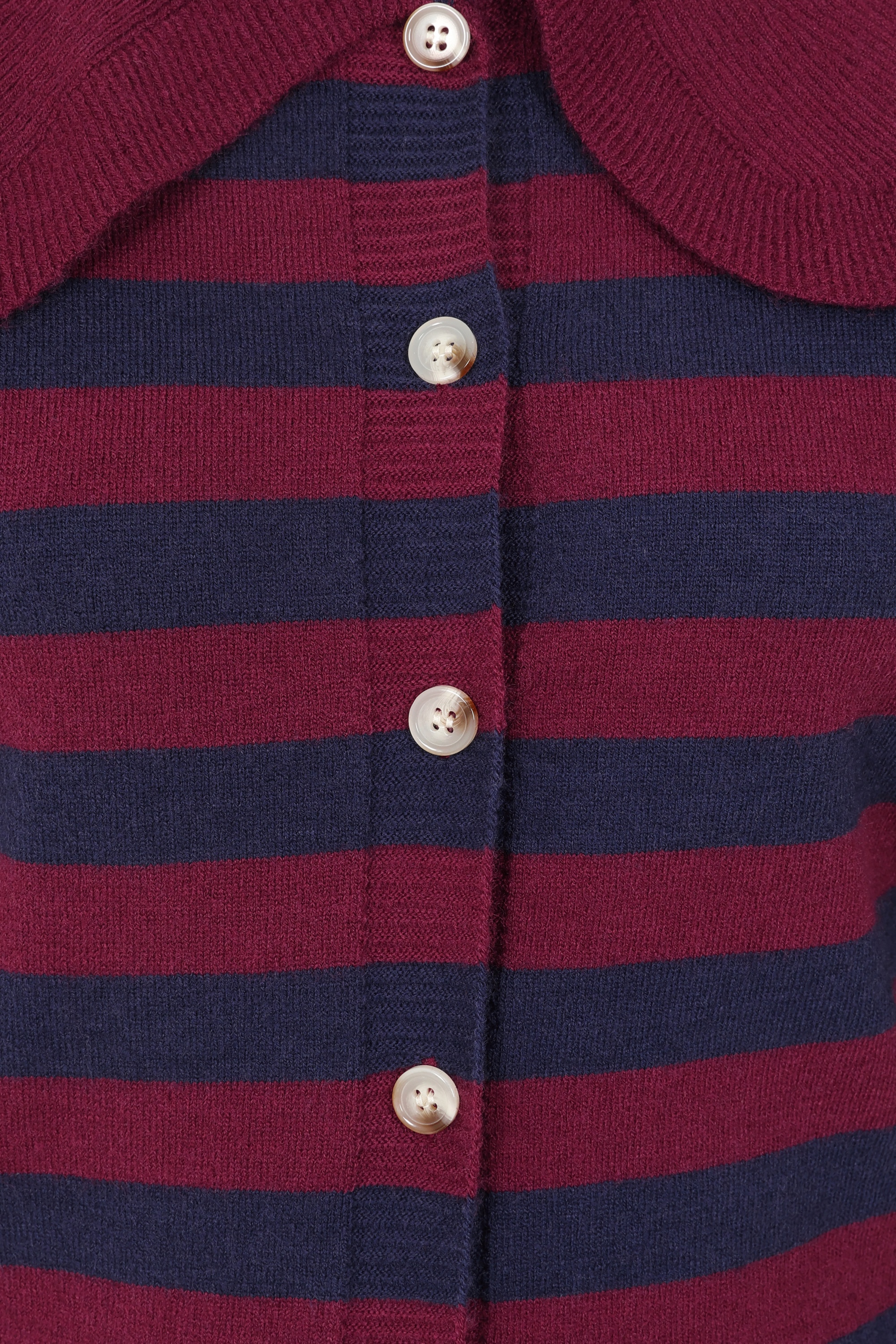 Glamorous - Sally gestreepte cardigan in bordeaux en marineblauw 2