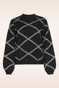 Smashed Lemon - Natalia trui in zwart en zilver