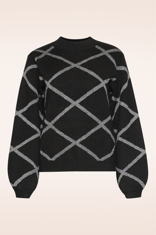 Smashed Lemon - Natalia trui in zwart en zilver