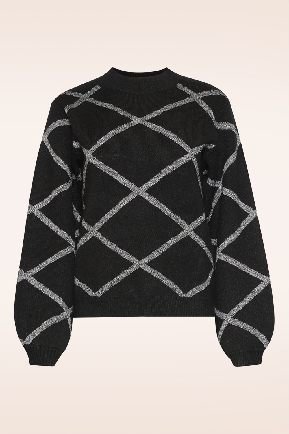 Smashed Lemon - Natalia trui in zwart en zilver