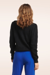 Smashed Lemon - Mia gebreide trui in zwart 3