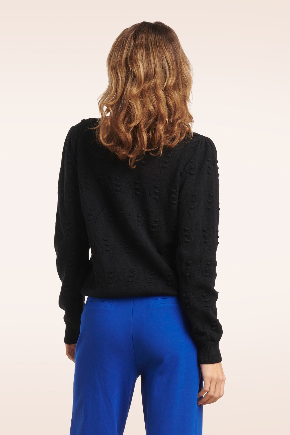 Smashed Lemon - Mia gebreide trui in zwart 3