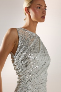 Glamorous - Moonlight Glam maxi jurk in zilver 3