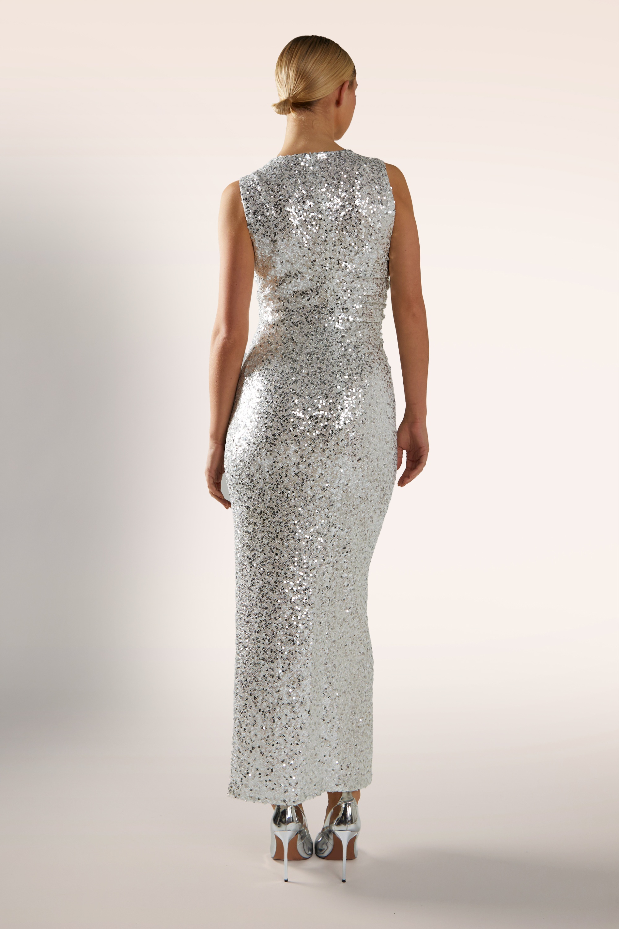 Glamorous - Moonlight Glam maxi jurk in zilver 5