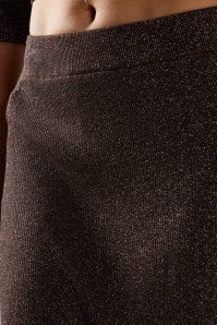 Glamorous - Cocoa Glint gebreide midi rok in bruin 3